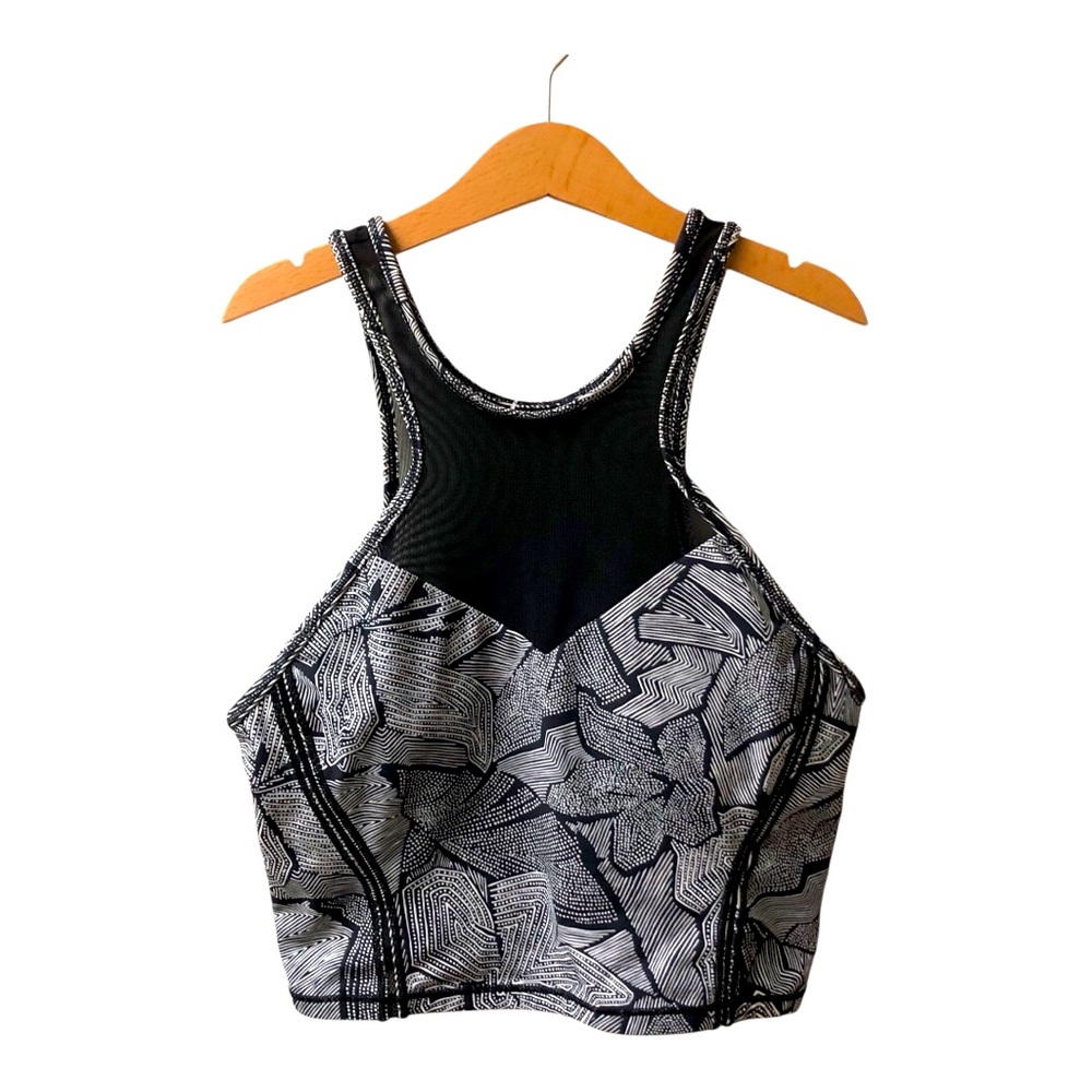 Lululemon Sports Bra Black Mesh | Printed - Picture 1 of 7